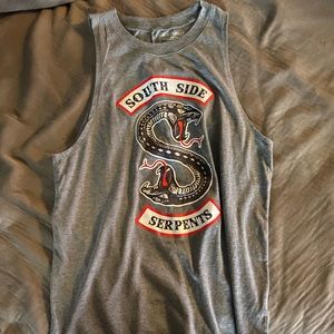 Grey riverdale south side serpent tank top